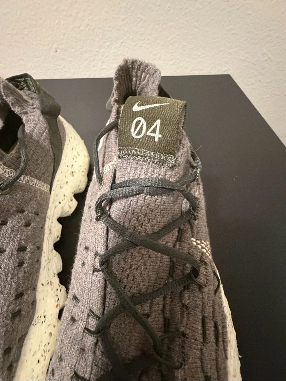 Nike Grey Knit Low-Top Sneakers with White Speckled Sole